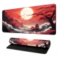 Eco-friendly Red Moon Mouse Pad 4mm Thickness for Gaming Keyboard USB Anti-slip Rubber Base Desk Mat